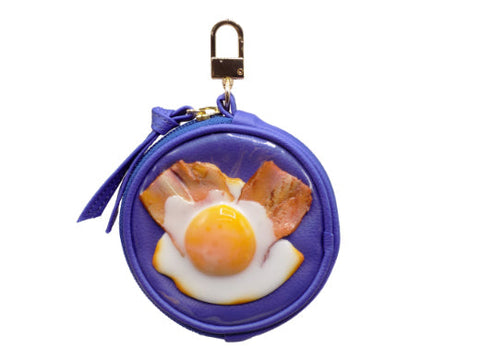 Bacon & Egg Circular Purse Ver. 2 - Blue