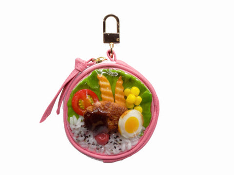 Hamburger Bento Circular Purse - Pink