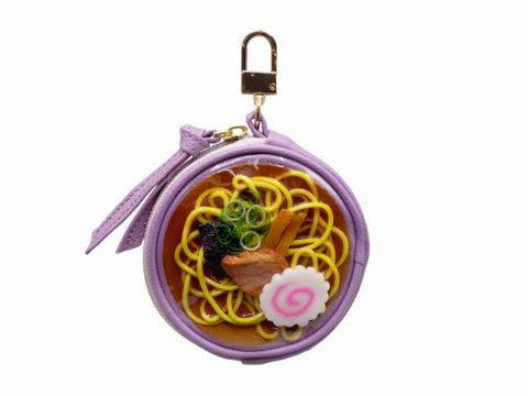 Shoyu (Soy Sauce) Ramen Circular Purse - Purple